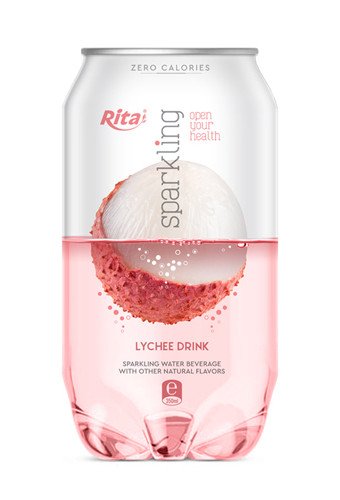 350ml Sparkling drink with lychee flavor
