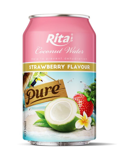 Premium_Rita_coconut_water_with_strawberry_330ml_short_can