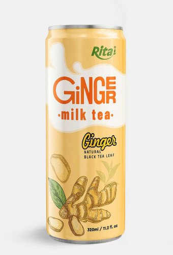 Rita Ginger Milk Tea Natural Black Tea 320ml Sleek Can