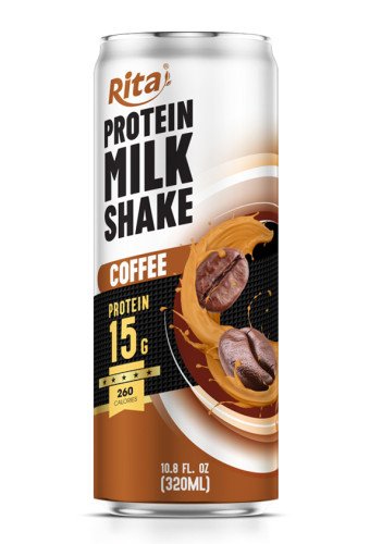 Rita Protein Milkshake Coffee Flavor High Protein Milk Drink 320ml Sleek Can