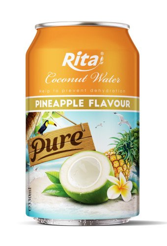 Rita coconut water with pineapple 330ml short can