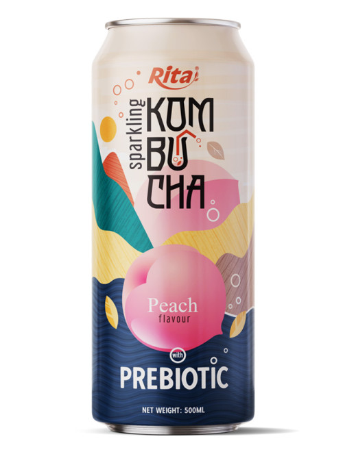 Sparkling_Kombucha_Prebiotic_with_Peach_500ml_cans