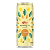 Sparkling_Tea_drink_lemon_flavor_non_alcoholic_330ml_sleek_can