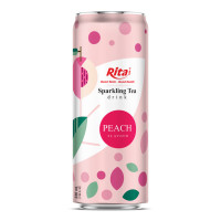 Sparkling_Tea_drink_non_alcoholic_peach_flavour_330ml_sleek_can