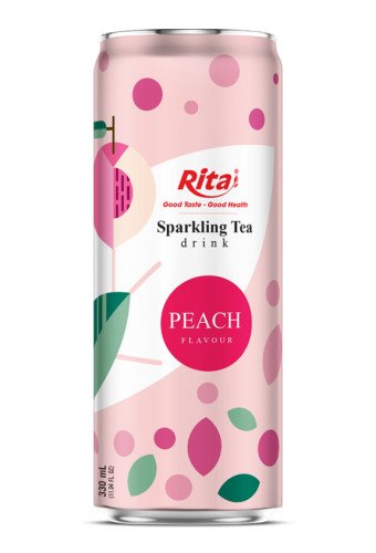 Sparkling Tea drink non alcoholic peach flavour