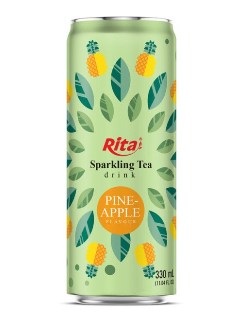 Sparkling_Tea_drink_pineapple_flavour_330ml_sleek_can_near_me