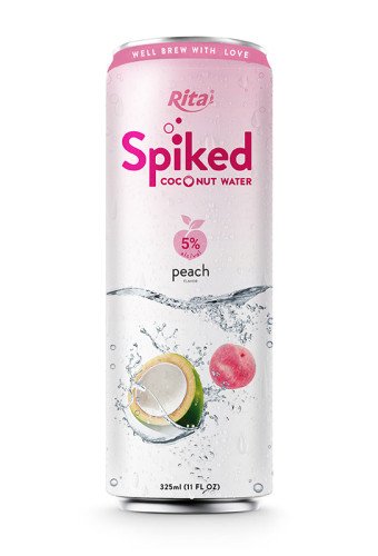 Spiked Coconut Water with Peach 