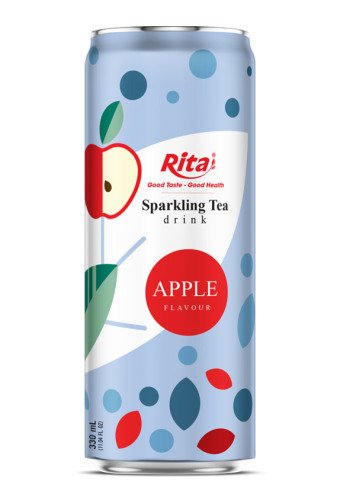 Tea Sparkling water with apple flavor 