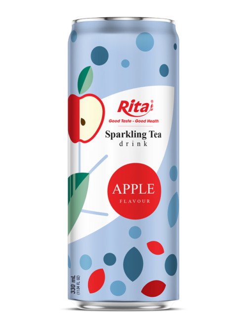 Tea_Sparkling_water_with_apple_flavor_330ml_sleek_can