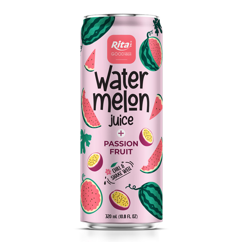 Best OEM 320ml Sleek Can Rita Watermelon Juice With Passion Fruit Juice