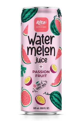 Best OEM 320ml Sleek Can Rita Watermelon Juice With Passion Fruit Juice