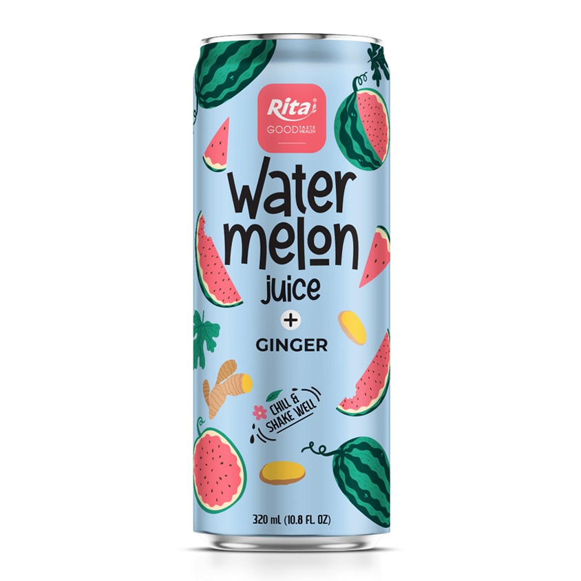 Bulk 320ml Sleek Can Rita Watermelon Juice With Ginger