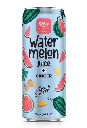 Bulk 320ml Sleek Can Rita Watermelon Juice With Ginger