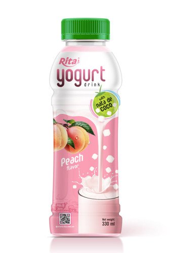  330ml Peach Yogurt milk drink with nata de coco