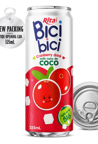 Bici Bici 325ml Cranberry drink with nata de Coco ( wide opening can)