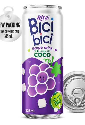 Bici Bici 325ml Grape drink with nata de Coco ( wide opening can)