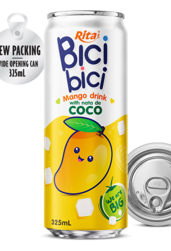Bici Bici 325ml Mango drink with nata de Coco ( wide opening can)