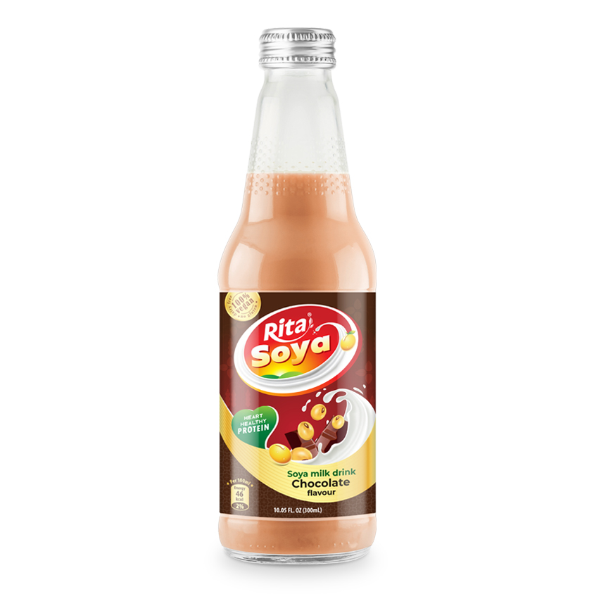 Supplier Soya Milk Drink Chocolate Flavor 10.05 Fl Oz Glass Bottle