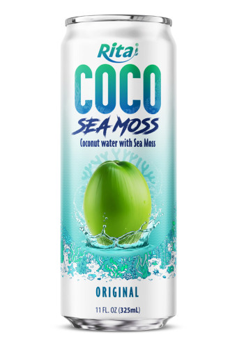 Coco Sea Moss Coconut water with sea moss 325ml sleek can