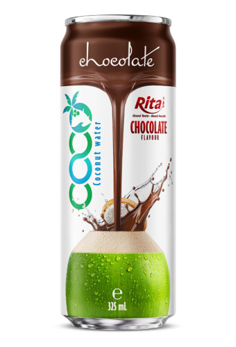 Coconut water with  Chocolate Flavor 325ml sleek can