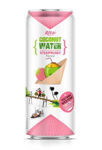 330ml coconut water mix strawberry juice private label