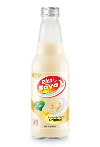 Vegan Soya Milk Drink Original Flavor 10.05 Fl Oz Glass Bottle