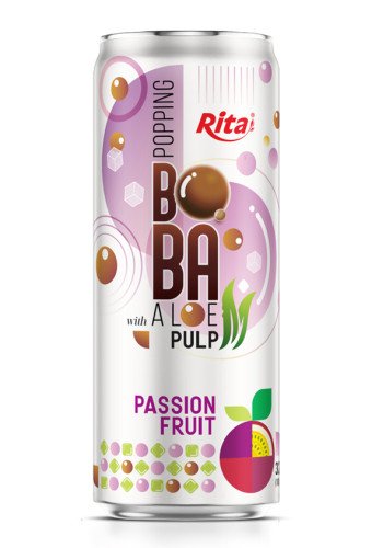 320ml Sleek Can Bubble Tea Mix Passion Fruit