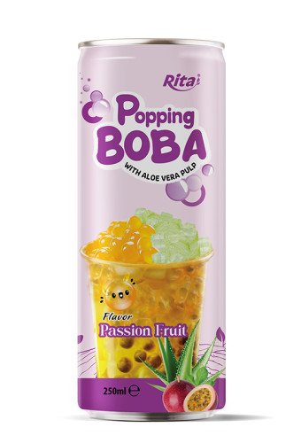 Supplier Bubble Tea Passion Fruit Flavor 250ml Can 