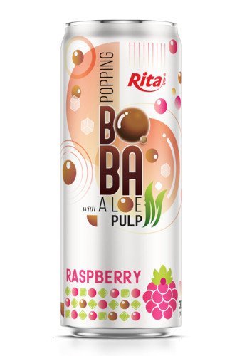 Good Taste 320ml Sleek Can Raspberry Flavored Bubble Tea
