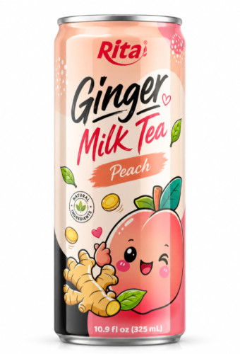 Ready-to-Drink Ginger Milk Tea with Peach Flavor 10.9 fl oz(325ml)