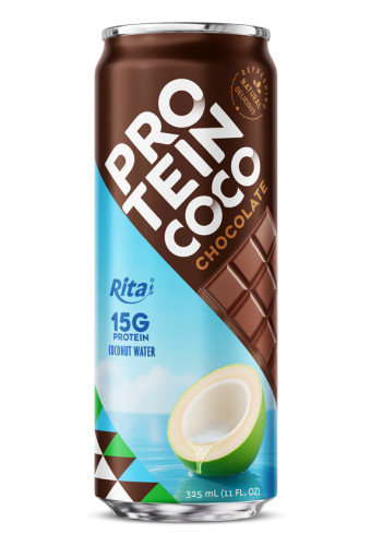 RITA Chocolate Flavored Protein Coconut Water 325ml Can with 15g Protein