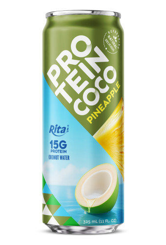 RITA Pineapple Flavored Protein Coconut Water 325ml Can with 15g Protein