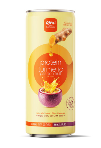 RITA Protein Turmeric Passion Fruit Drink 250ml Slim Can
