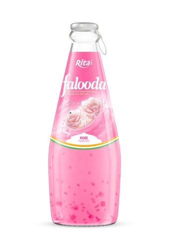 Best Quality 290ml Glass Bottle Falooda Rose Flavor