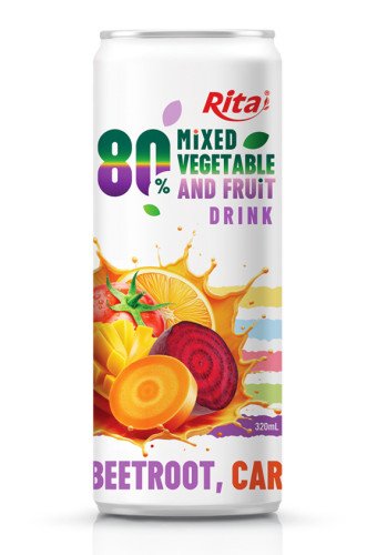 Manufacturers beverage Sleek Can Mixed Vegetable And Fruit Drink 320ml Can