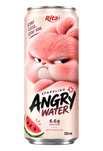 Sparkling Watermelon Juice with Protein 330ml – Angry Water