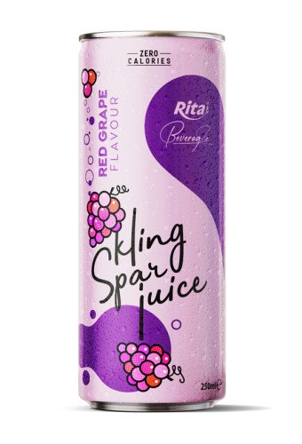 sparkling juice with red grape flavour 250ml cans