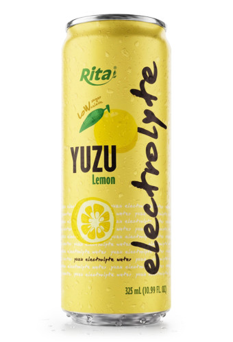 Yuzu Lemon  Electrolyte Water Drink 325ml  Low Sugar Hydration Beverage